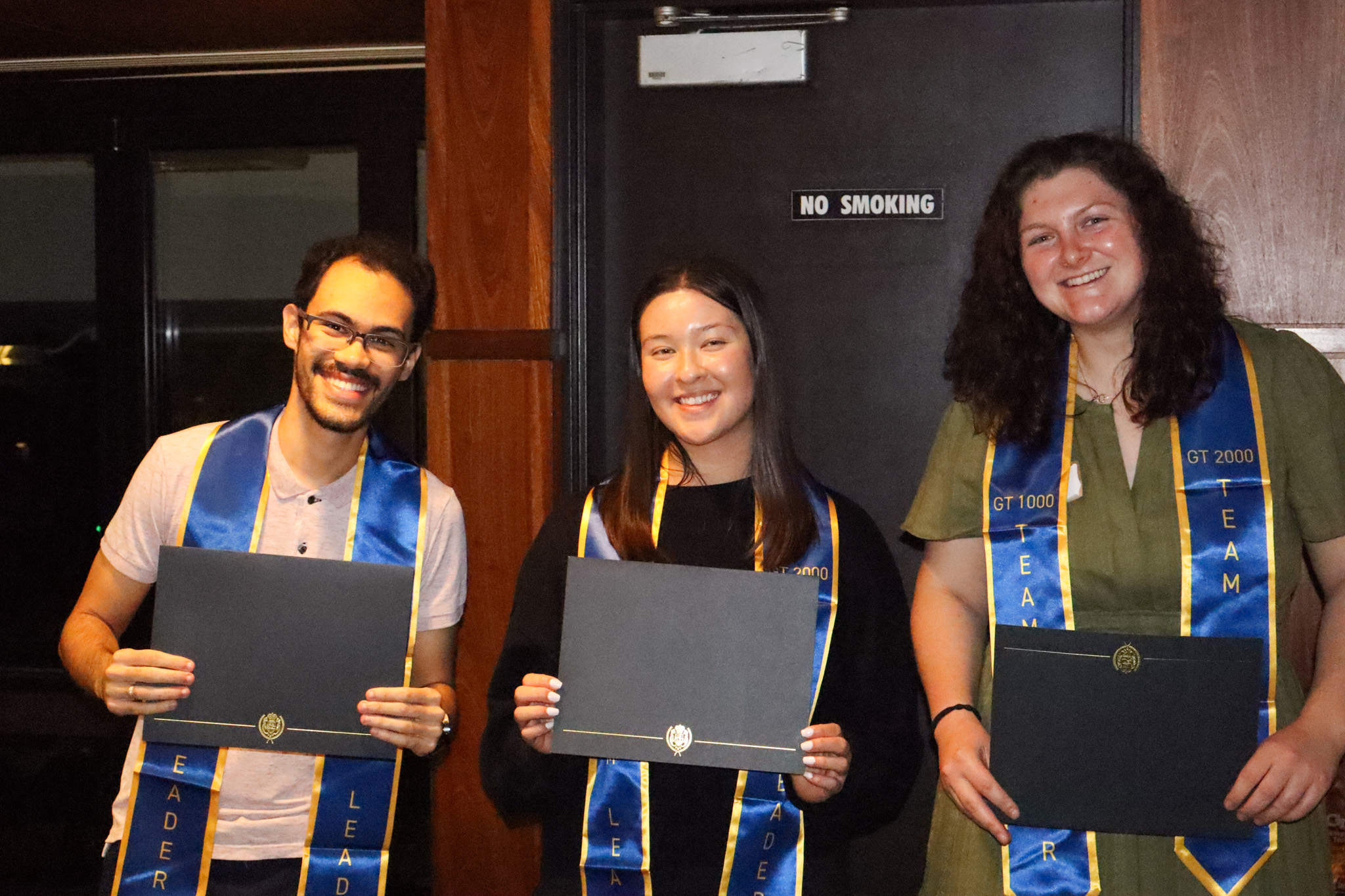 Graduating Team Leaders: Joao Kdouk, Erica Drummond, Claire Haskell