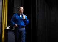 Astronaut Shane Kimbrough presenting at the lecture